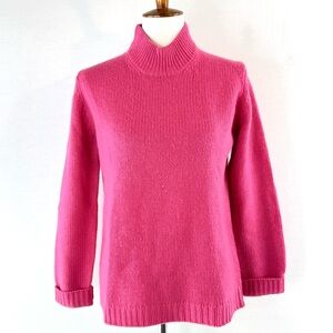 BOGNER Pink Thick Cashmere Turtleneck Sweater